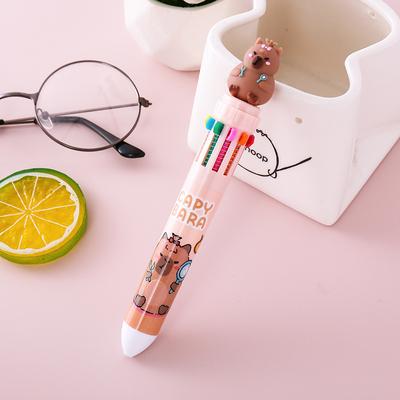 Multicolor Capybara Ballpoint Pen for Kids Capybara 15 Cm