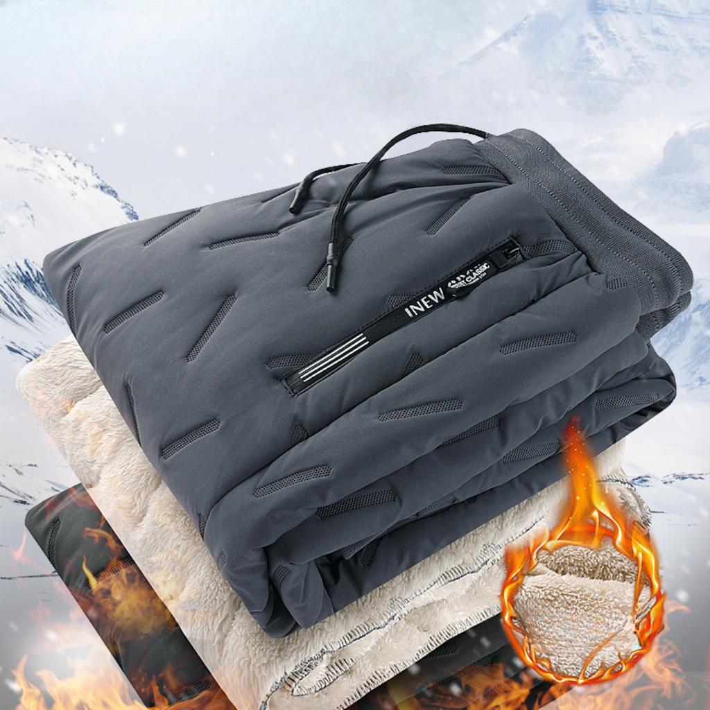 Warme Baumwollhosen, Herren, Übergröße, Lammwolle, Baumwollhosen, Mit Wolle verdickt, Warme Hosen