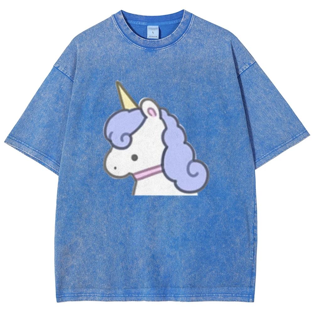 Koszulki graficzne Y2K Koszulki z krótkim rękawem T-shirty Urocze zwierzęta Nadruk Top Ubrania High Street Vintage Streetwear Lato