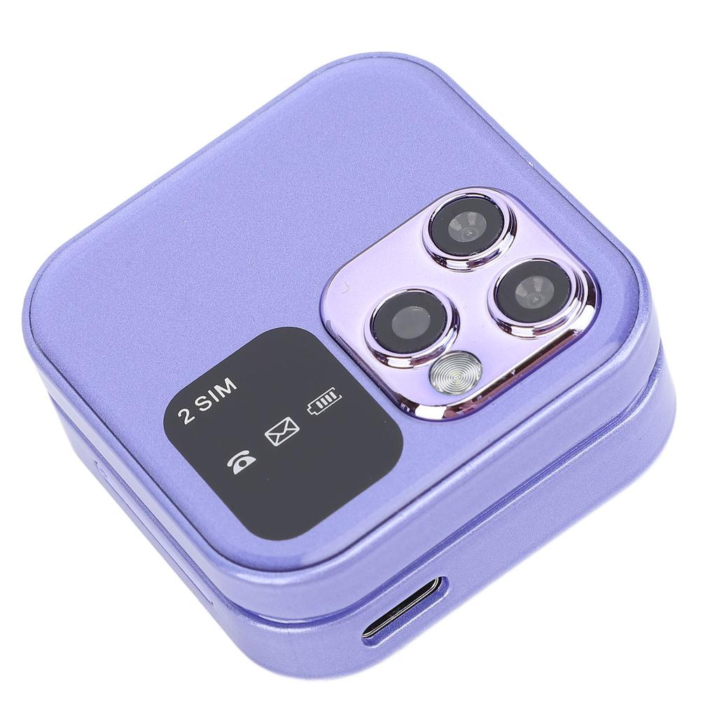 Kleines Klapphandy, faltbar, interner und externer Doppelbildschirm, HD-Kamera, Klapphandy, Pink