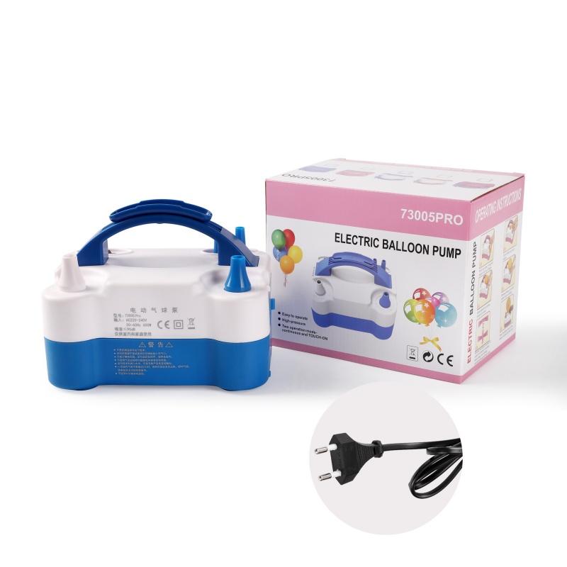 

1 шт. - Электрический насос для воздушных шаров, машина для выдувания воздушных шаров, насос для накачивания, автоматическая машина для накачивания с двойным отверстием, наполнитель воздушных шаров м. EU Plug синий