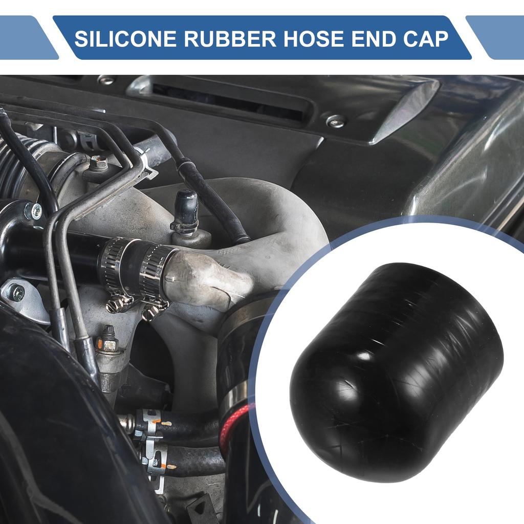 X AUTOHAUX 1pcs 30mm Length 32mm/1.26" Inner Diameter Black Red Car Silicone Rubber Hose