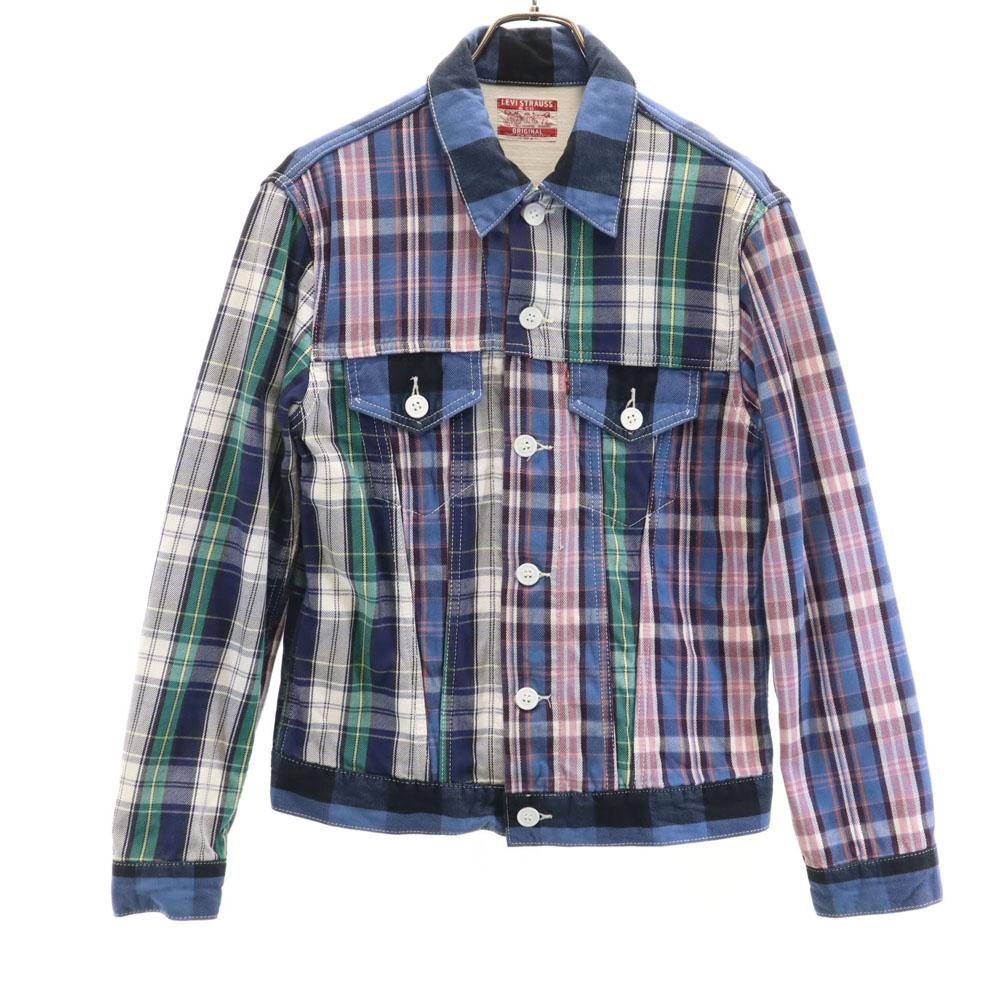 

Levi s Check Pattern Long sleeve Jacket M Blue Men s Used