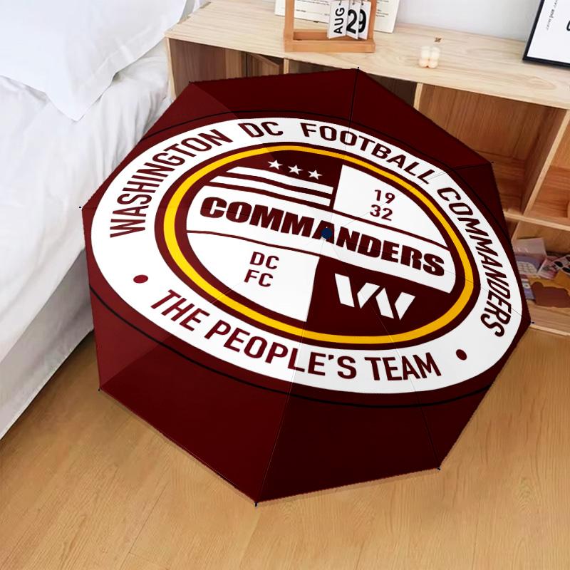 Washington Commanders Map Umbrella Folding umbrella, automatic umbrella 8-Frame for Travel, camping Use Gift for Halloween Christmas