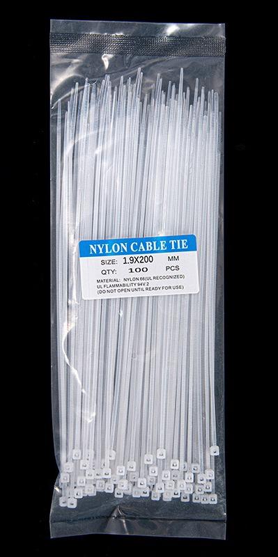 100 PCS Nylon Cable Ties Industrial Multipurpose Cable Ties, 8 Inches