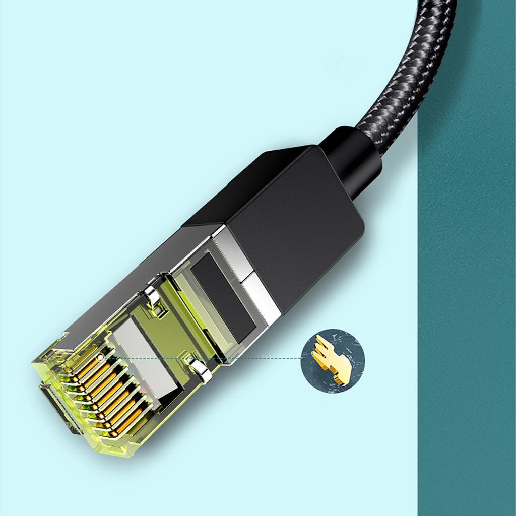 Ethernet Patch Cord Cable RJ45 Cat 7 10 Gbps 3m - Black