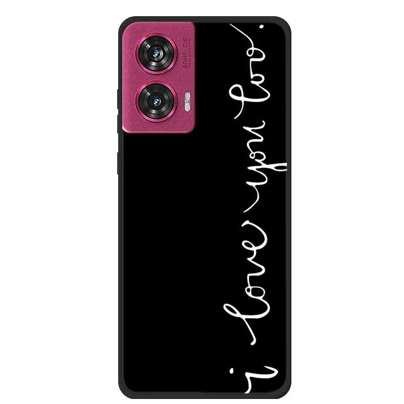MOTO EDGE 50 Fusion Simple Letter TPU Soft Case: Personalized Color Design