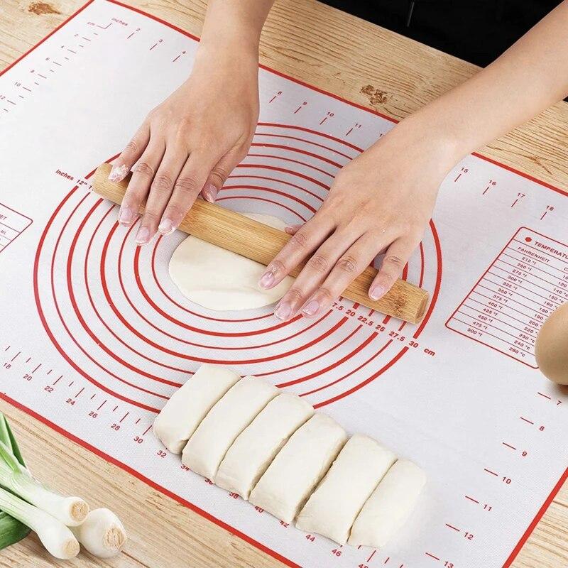 Büyük boy Silikon Pişirme Mat Pasta Haddeleme Yoğurma Pedi Mutfak Krep Pizza Hamur yapışmaz Tava hamur işi matı 8 boyutu