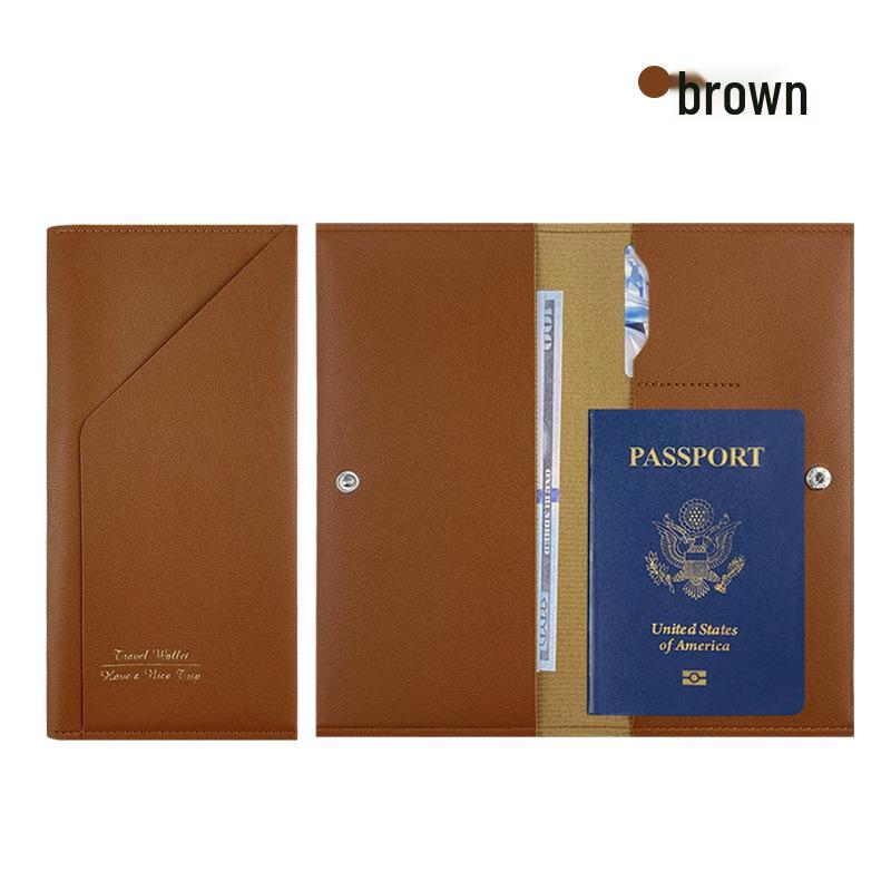 Customizable PU Leather Passport Holder with Hot Stamping - Thickened Document Storage Bag
