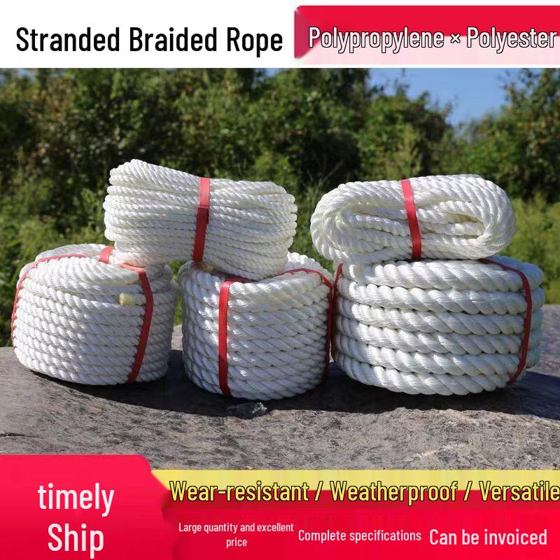 Heavy-Duty 3-Strand Polypropylene Marine Rope