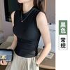 Crew Neck Threaded Bottoming Shirt Women's Sleeveless Vest, Sling, Breast Cover, Outer Wear, Inner Top Burst