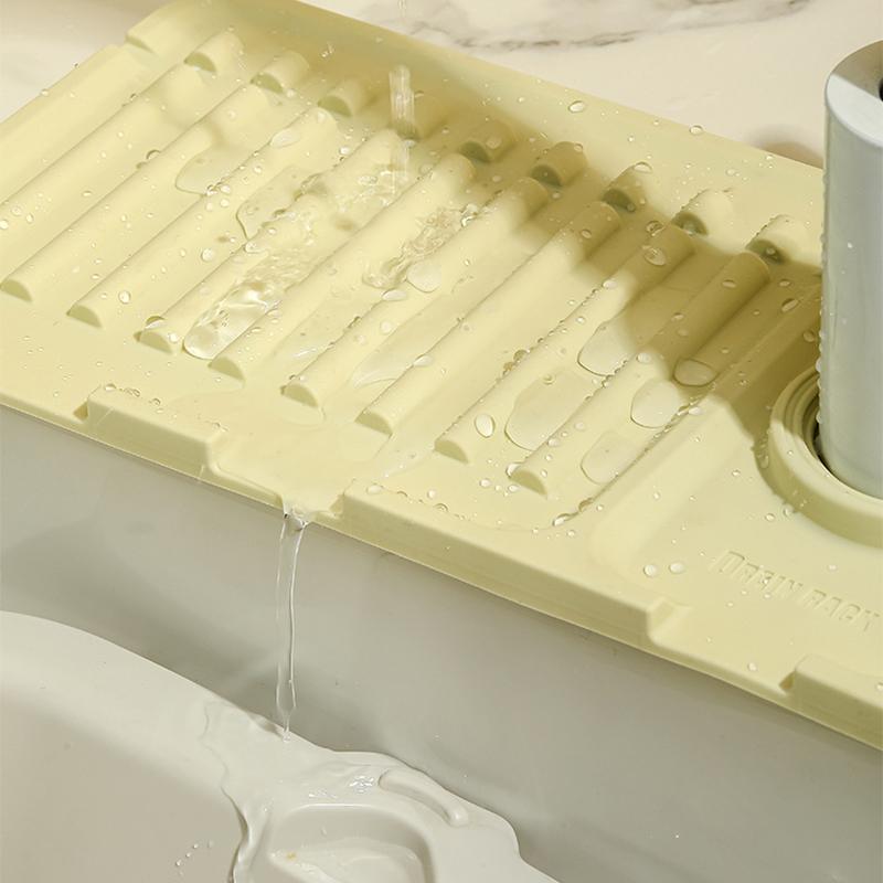 Silicone Sink Faucet Splash Pad Multipurpose Toilet Soap Storage Drainage Protectors Mat Kitchen Sink Gadgets
