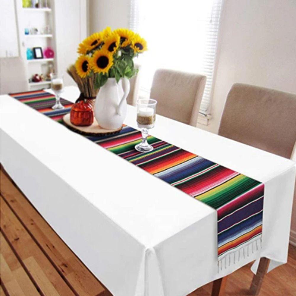 

High-end Wedding Rainbow Banquet Decoration Table Cover Table Runner TableCloth Table Blanket S зелёный
