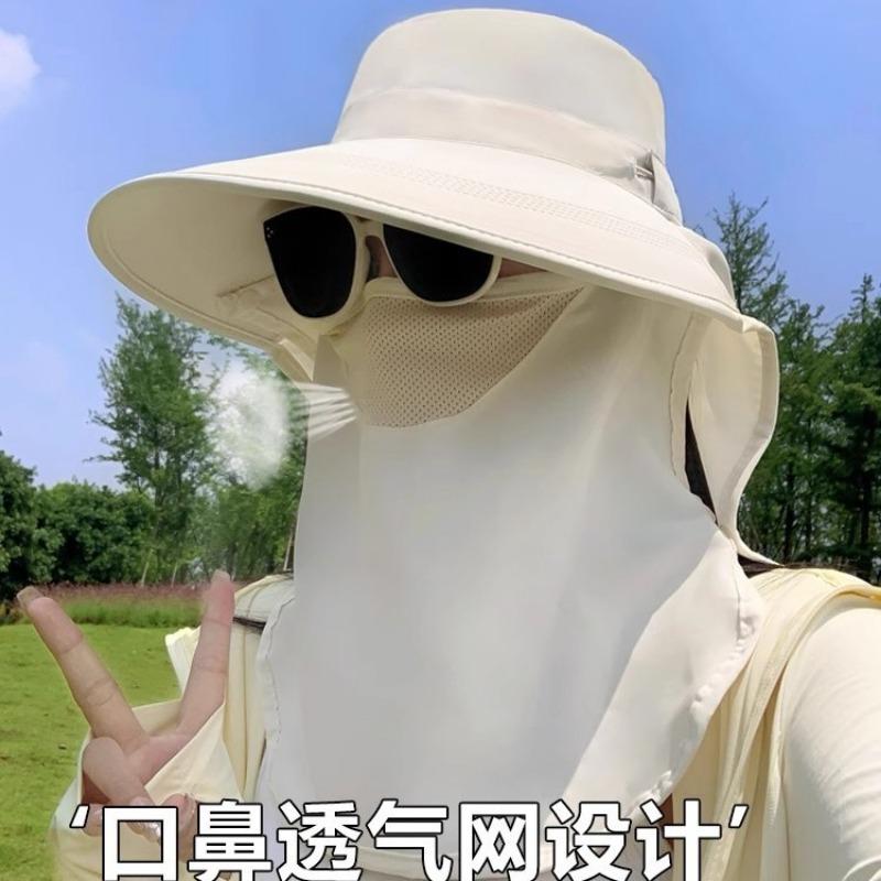 Sunscreen hat, women's full-cover neck protection, anti-purple line sunscreen hat, summer new foldable high-quality sun hat