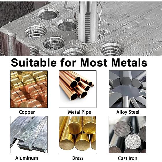 

ATOPLEE M12 x 1.25 Metric Thread Tap and Die Set, HSS 6542 Right Hand Thread Tap and Alloy Tool Steel Round Right Hand Thread Die M6x1mm