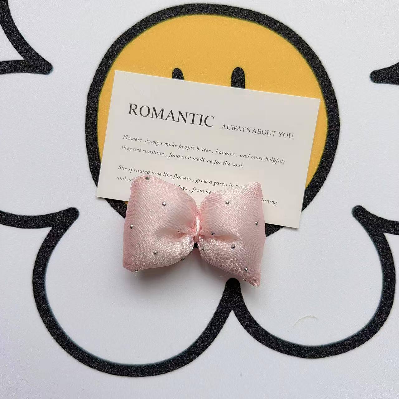 Korean Hot-Fix Rhinestone Floral Bow Hair Accessory Original