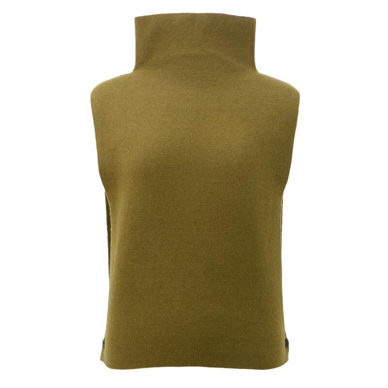 Women's High-Neck Sleeveless Knit Vest