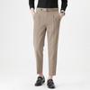 Autumn men's casual pants nine-point small trousers elastic slim-fitting small straight trousers men's and young men's business trousers