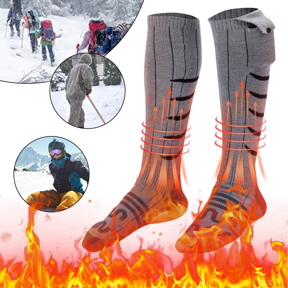 5V 3s Fast Heating Electric Heating Socks Modal Cotton Washable Cold-Proof Thermal Socks for Outdoor Skiing (Without battery)