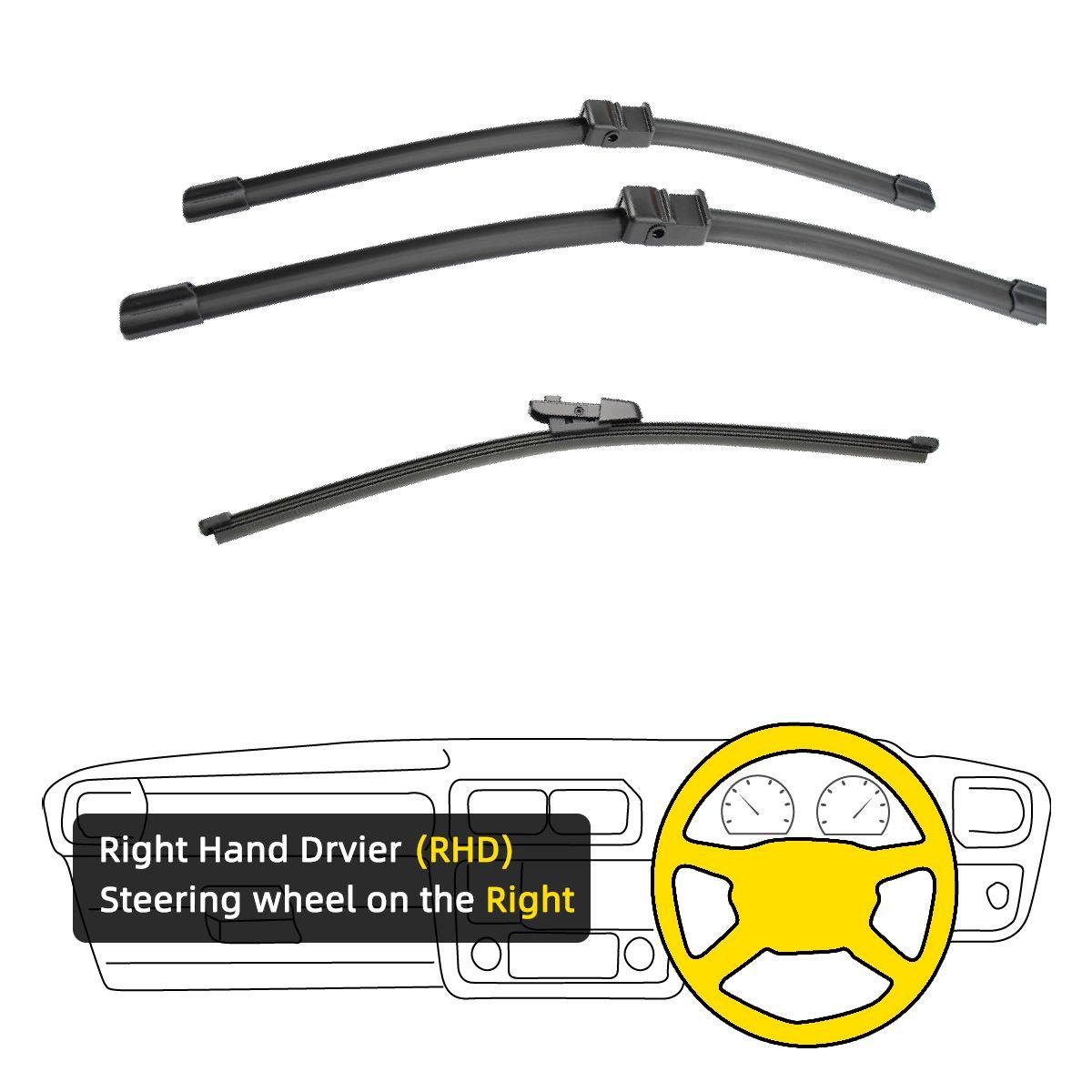 

3 шт. для VW Golf Plus 521 2009-2014 28 28 14 передние и задние щетки стеклоочистителя лобовое стекло резак для окон аксессуары 2009 2010 2011 2012 2013 2014