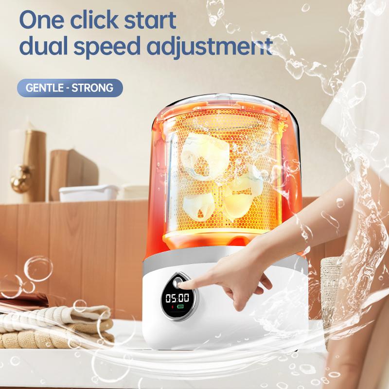F1 portable mini washing machine with USB charging, silent and fully automatic washing machine, a must-have for dormitory travel