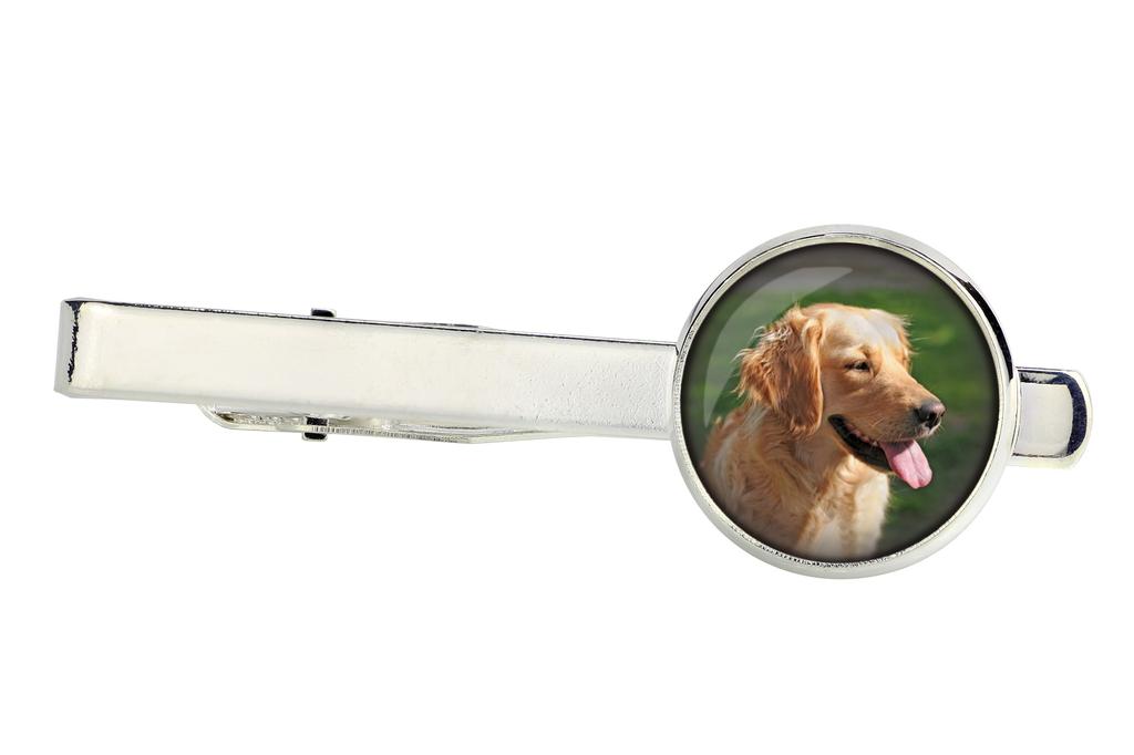 Golden Retriever - cufflinks and tie with your photo, a suit decoration, men's jewelry from the Art-Dog brand.