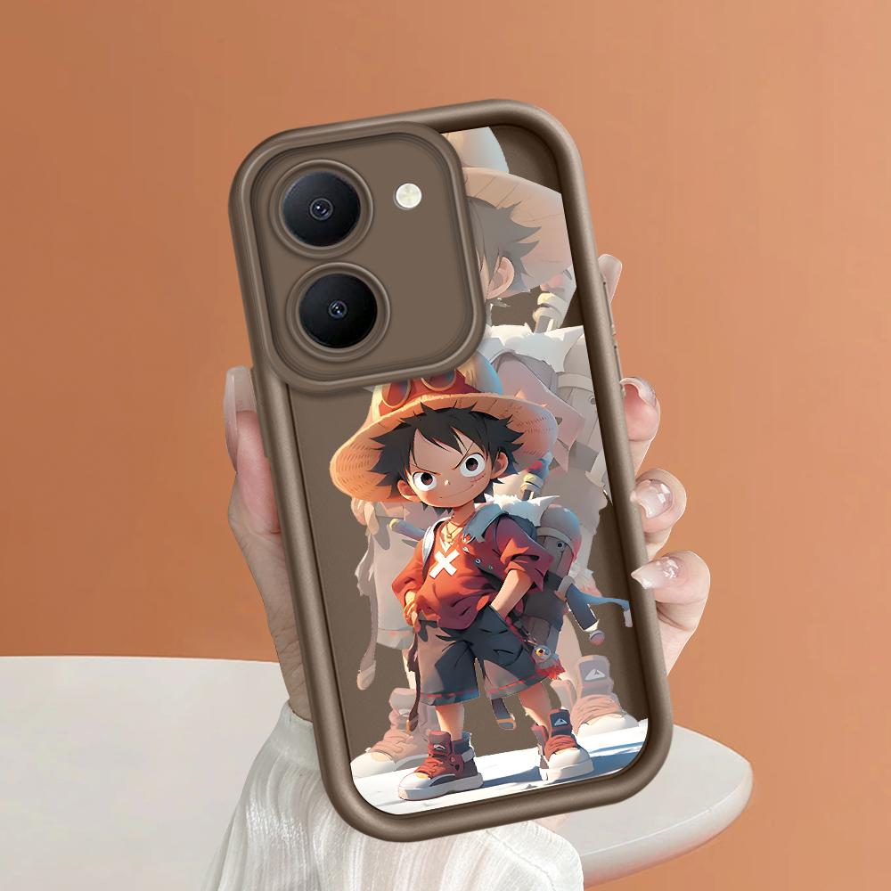 Scări pătrate din silicon moale, model de desene animate, acoperire completă, protecție pentru cameră, husă rezistentă la șocuri pentru iPhone Infinix Tecno Vivo