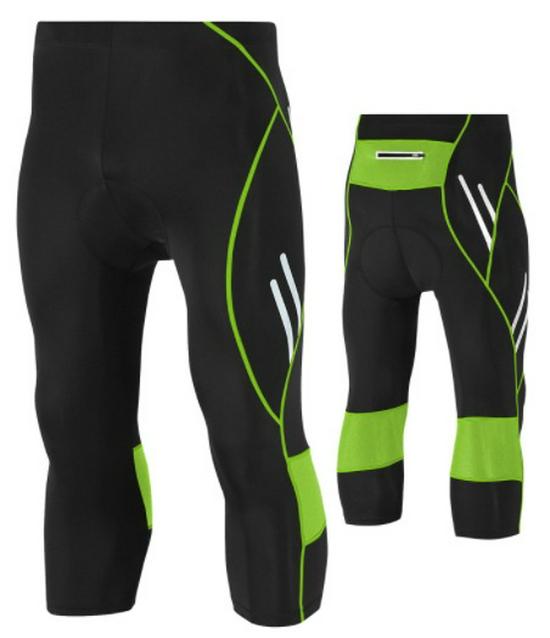 

Men s Quick-Dry Cycling Pants - Elastic, Sweat-Wicking, Outdoor Seven-Point Design 5XL (US/Europe 3XL) зелёный
