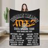 ATEEZ Towards the Light Tour Throw Blanket for Couch Soft Fuzzy Plush Blanket Multiple Sizes Bedspreads for All Seasons