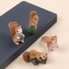 4 Stück/Set Eichhörnchen Miniatur Garten Zubehör Eichhörnchen Modell Landschaftsdekoration