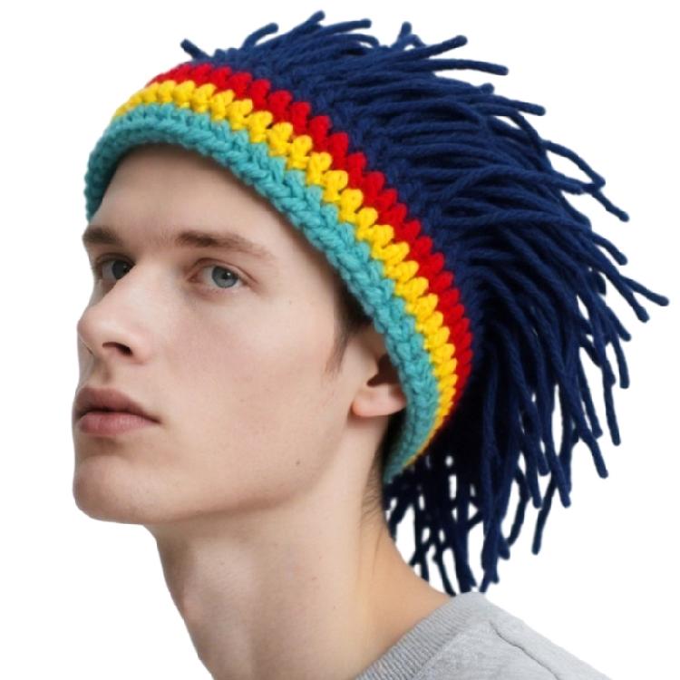 Cappello Caldo Copriorecchie Divertente Moda Capelli Intrecciati per Uomini Donne Inverno Pendolarismo Feste