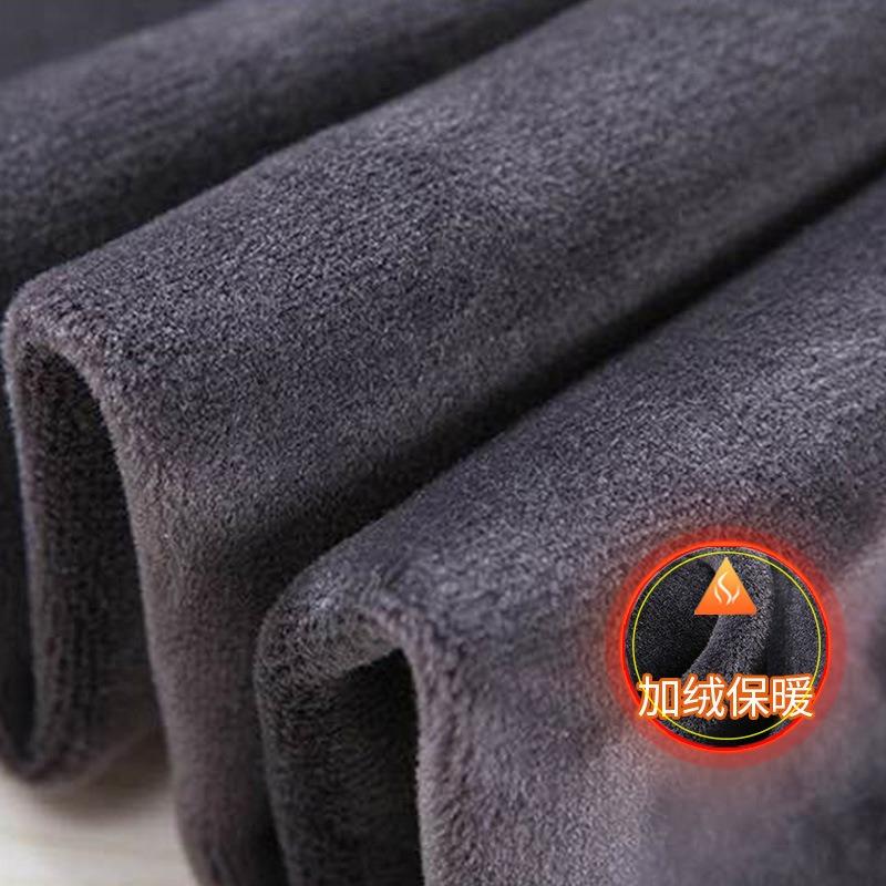 Fleece wide-leg denim trousers for women, high waist, drape and thin, plus catties, thickened and loose in autumn and winter, straight tube.