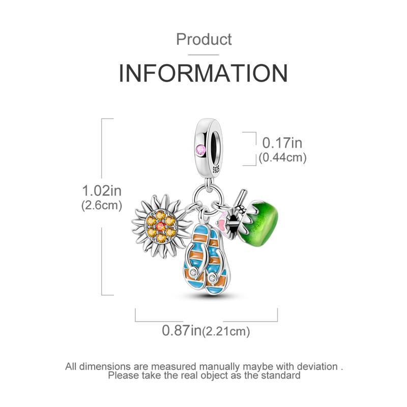 Kupfer Sommer Ozean Strand Krabbe Fisch Anhänger Perlen Passen Original Armband DIY Schmuck Anhänger Dangle Geschenk für Frau