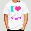 Summer Short Sleeves Fashion T Shirt I Heart Love Roller Skating Hobby Sportsy Oversized T Shirt Graphic