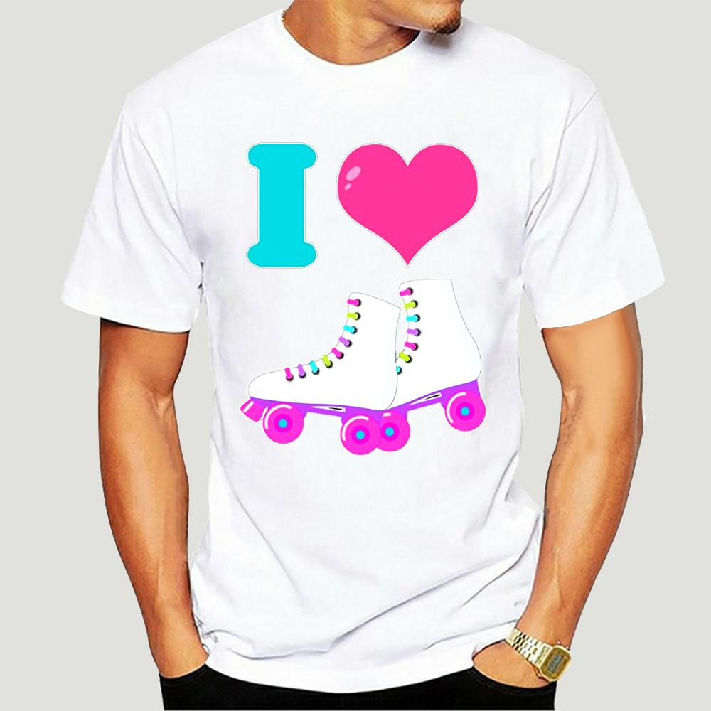 Summer Short Sleeves Fashion T Shirt I Heart Love Roller Skating Hobby Sportsy Oversized T Shirt Graphic