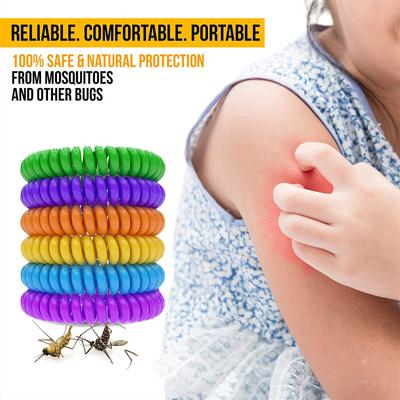 25 Pack Natural Mosquito Insect Bracelets Outdoor Indoor Control Wristbands For Babies Toddler Kids