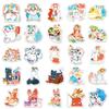 50 Cute Cartoon Animation Stickers for Suitcases, Motorcycles, and Helmets
