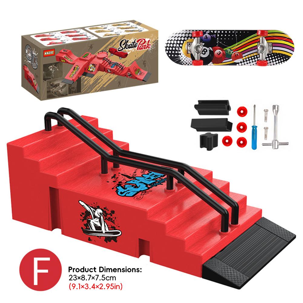 

Пальчиковый скейтборд Скейт-парк Набор Полоса препятствий Фингерборд Реалистичная симуляция Портативный набор для практики Профессиональный мини-скейтборд Детские игрушки F