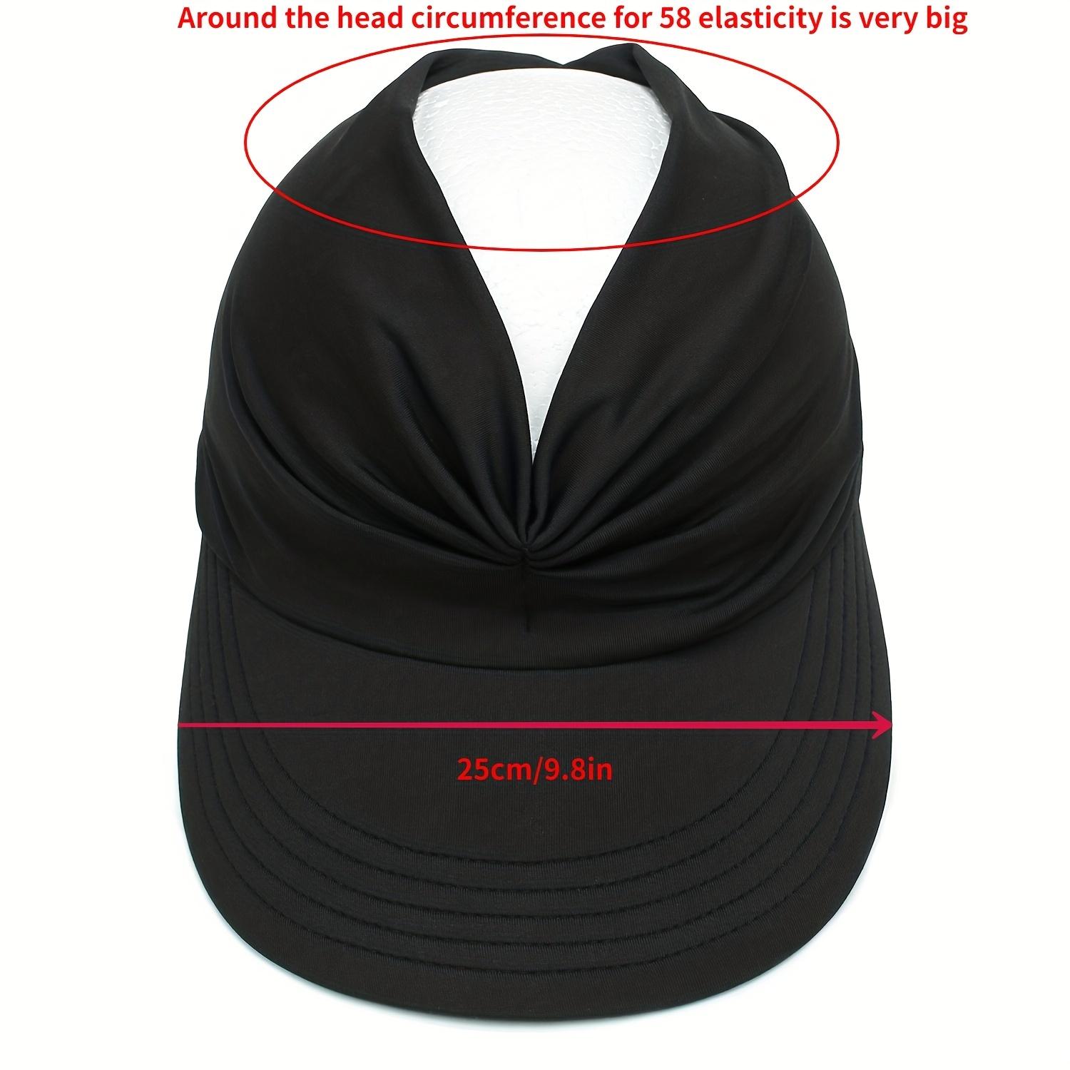 

Sun Pleated Visor Hat - Foldable Beach Picnic Hat with UV Protection for Women чёрный