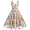 European and American Tulle Floral Dress 2026 Summer New Wedding Guests Formal Party Dress