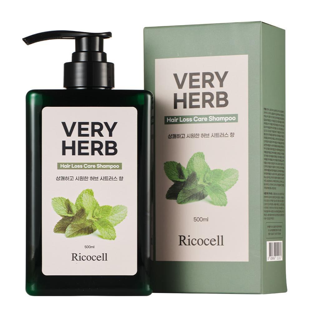 Ricocell Berry Herb Hair Loss Care Cool Shampoo Citrus - Refreshing Scalp Cooling & Strengthening Treatment (500ml)