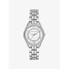 Mini Lauryn Pavé Silver-Tone Watch MK3900