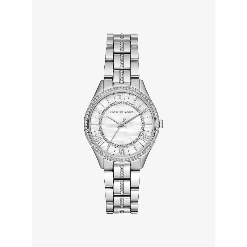 

Мини-часы Michael Kors Lauryn с паве, серебристый тон, MK3900 серебряный