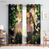 Japanese Anime Print Curtains Dormitory Bedroom Restaurant Study Window Decoration Curtains Children Gift Home Decoration 2 PCS