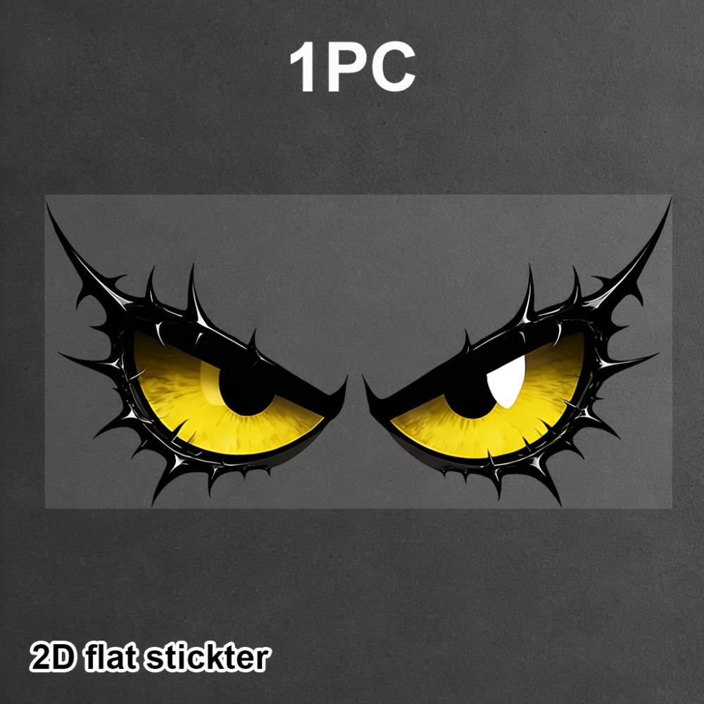 Monster Eye Irregular Sticker, Self-adhesive Vinyl Decal, DIY Ornament for Motorcycle Fuel Tank Helmet Fairing Rear Windshield