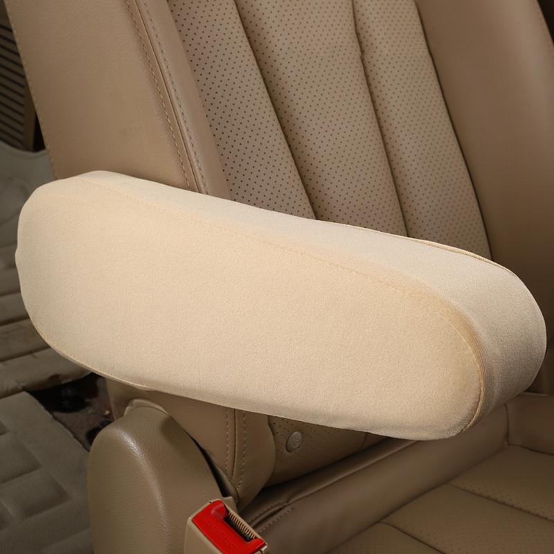 2Pcs Car Seat Armrest Cover Universal Interior Auto Armrests Dust-Proof Hand Armrest Protector Soft Comfortable Elastic Cloth Co
