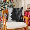 Classic Fashion Art Kate Moss-M Pillow Case Silky Short Plush With Invisible Zipper Dustproof Sofa Cushion Cover For Home Decor
