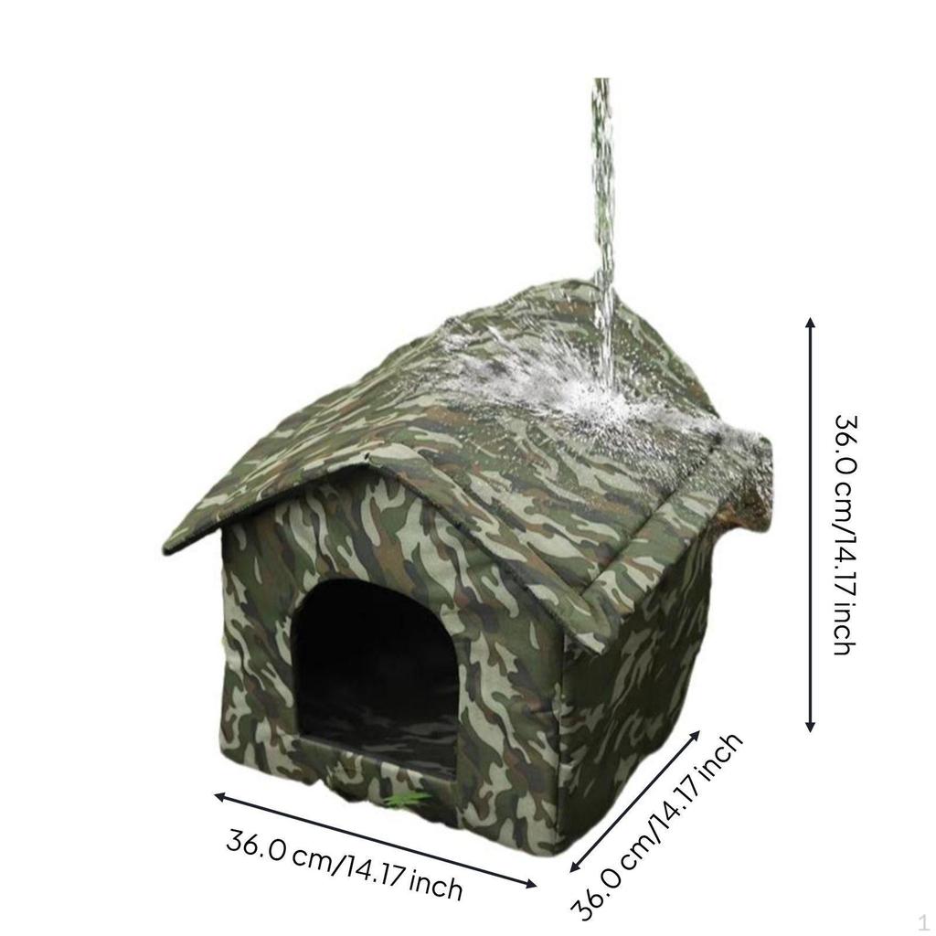 Outdoor Cat Shelter, Insulated Waterproof House, Warm Bed for Stray Felines and Small Dogs