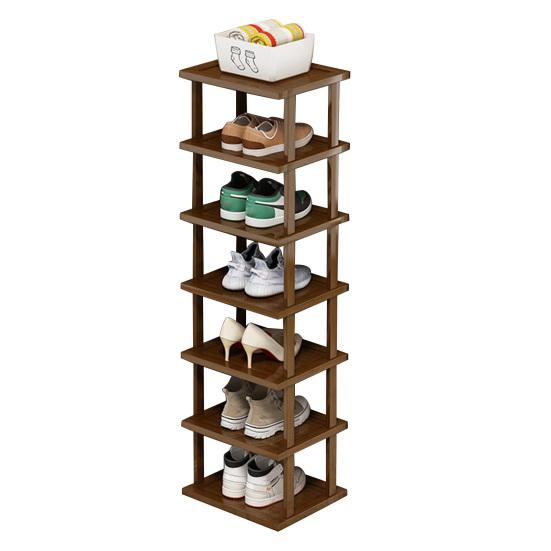 

Полка для обуви, 37748 слоев, большая емкость, стабильная бамбуковая структура, органайзер для обуви для дома, спальни, общежития Cornor 25cm 7 Layers