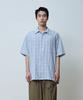BALLUTE Summer Grid Check Shirts (Sky Blue)